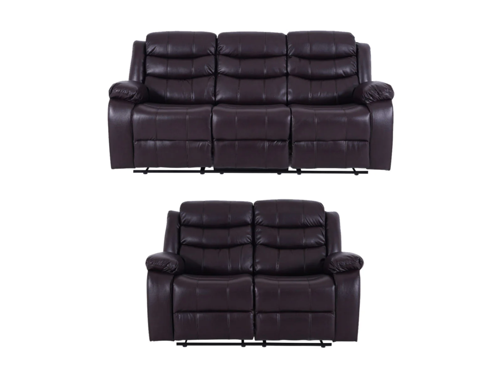 ROMA LEATHER BROWN SOFA 3+2 SET