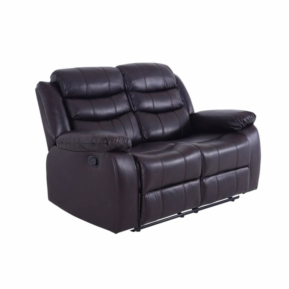 ROMA LEATHER BROWN SOFA 2 SEATER