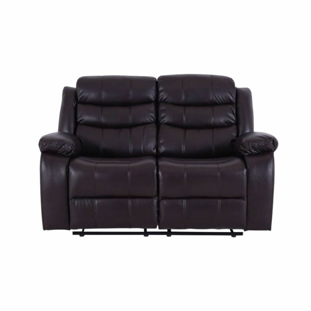 ROMA LEATHER BROWN SOFA 2 SEATER