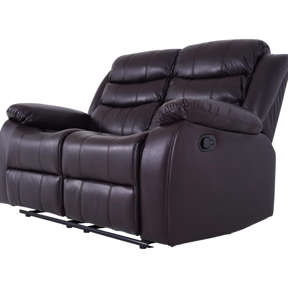 ROMA LEATHER BROWN SOFA 2 SEATER