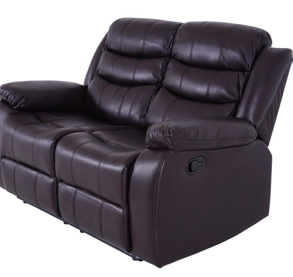 ROMA LEATHER BROWN SOFA 2 SEATER