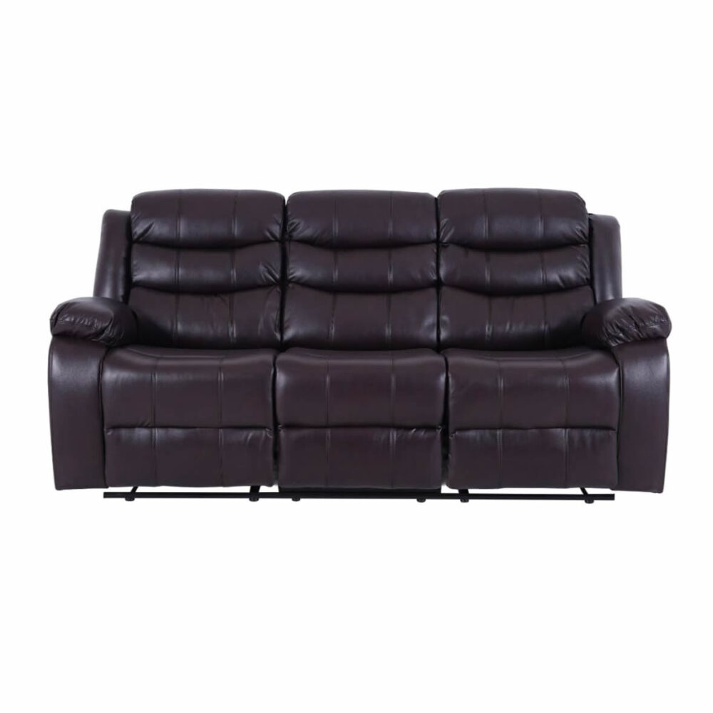 ROMA LEATHER BROWN SOFA 3 SEATER