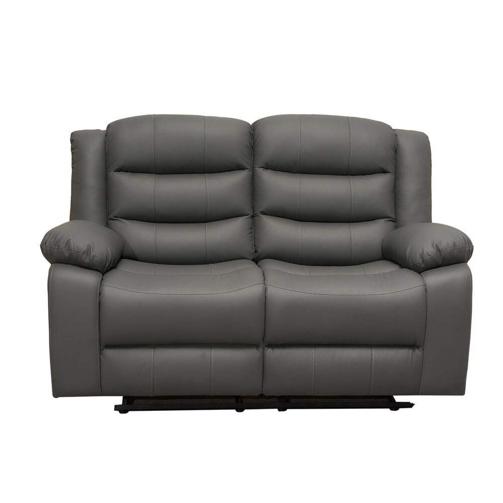 ROMA LEATHER GREY 2 SEATER
