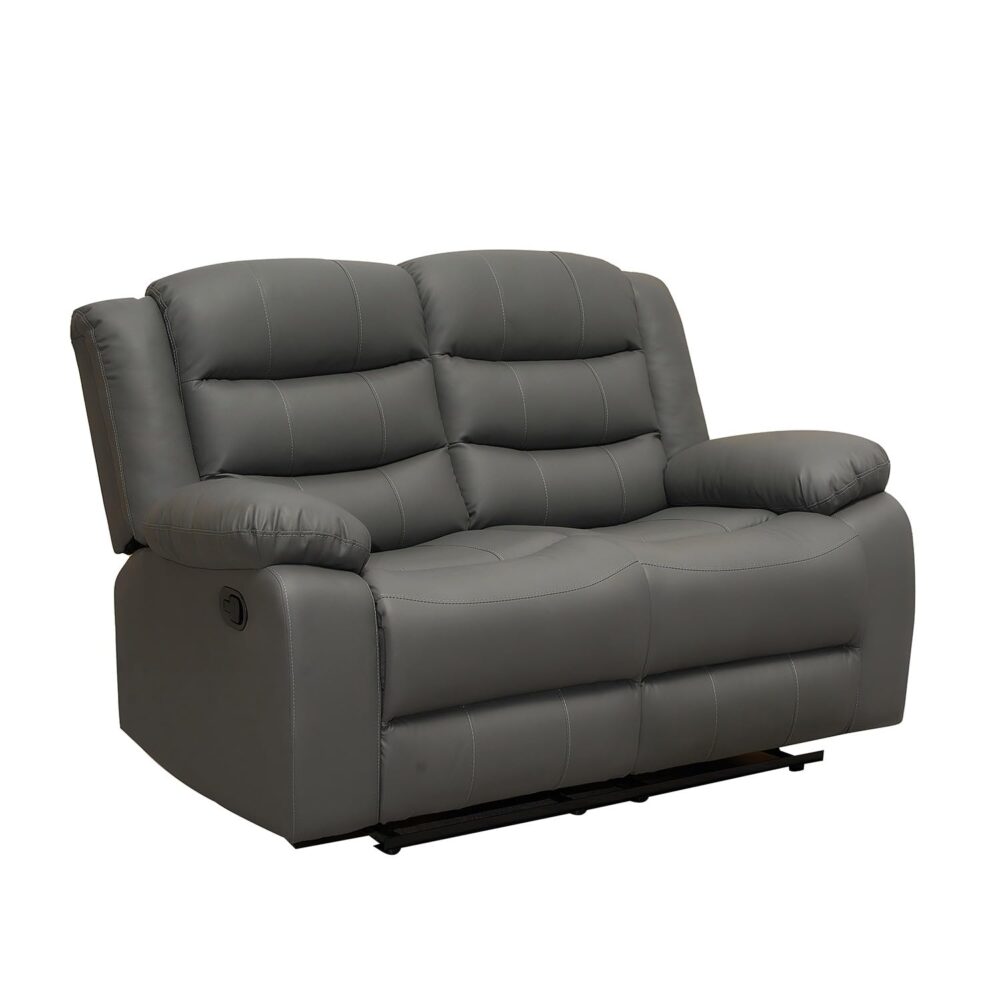 ROMA LEATHER GREY 2 SEATER