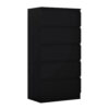 carlton 5 drawer cabinet matt black