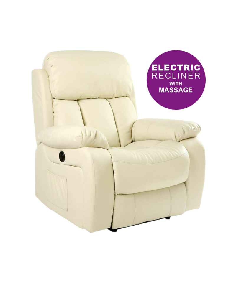 ELECTRIC CREAM ARMCHAIR WITH SIGN