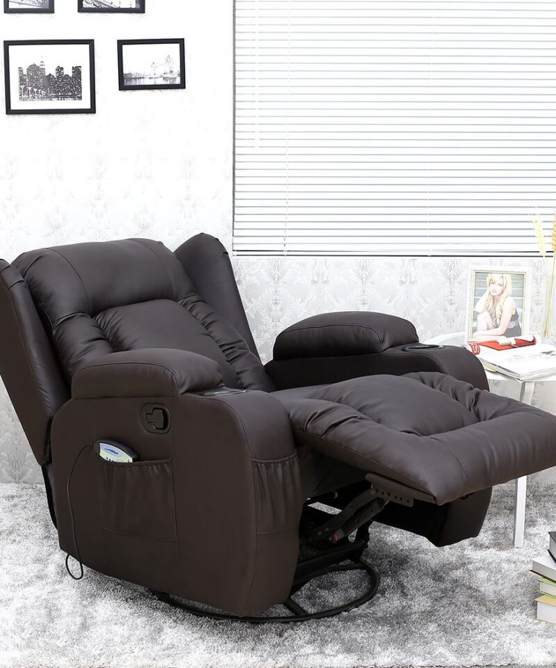 Brown manual Armchair 10 in 1 Massage Heat Brown manual Armchair 10 in 1 Massage Heat