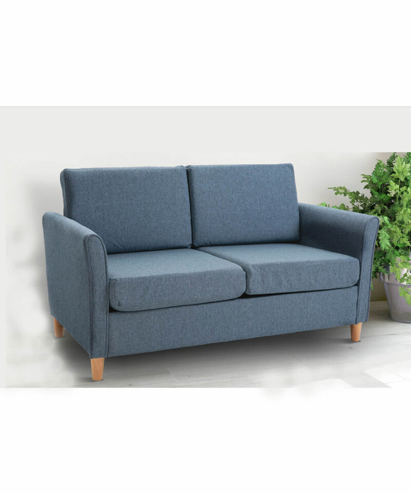 2 Seater Blue Linen Sofa main