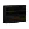 7 drawer cabinet gloss black