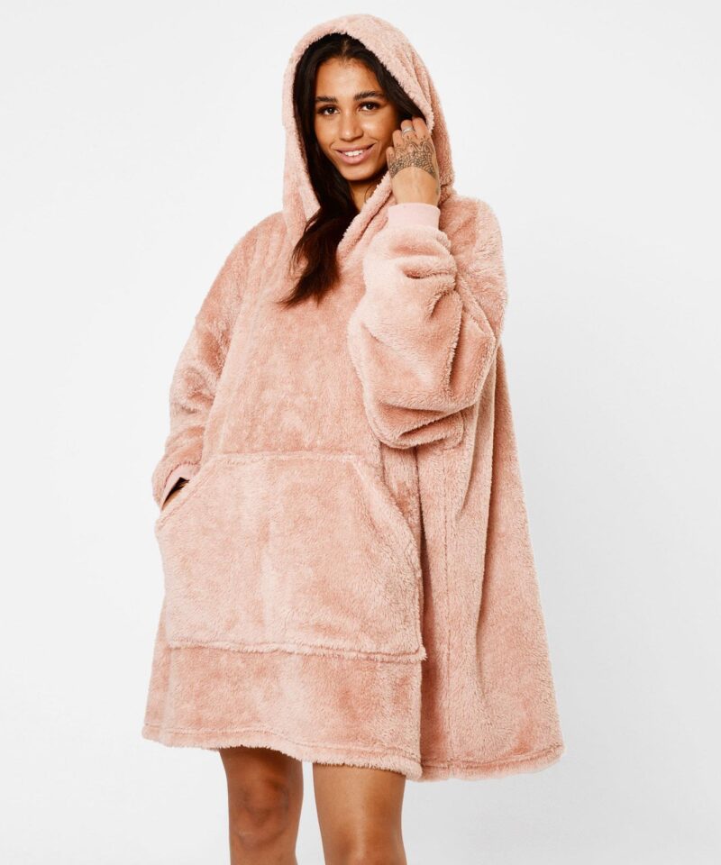 hoodie blankets-adults-pink-1