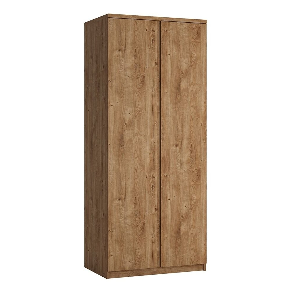 lancashire furniture Boss 2 Doors Wardrobe in Light Oak and Chocolate Oak Colour 