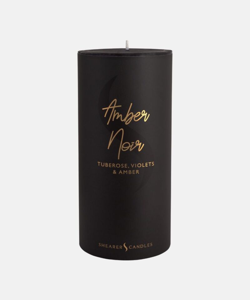 Amber Noir Pillar Candle