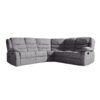 Roma linen grey corner recliner sofa