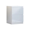 2 drawer bedside cabinet gloss white