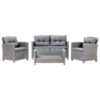 4 seater outdoor conversation set in grey