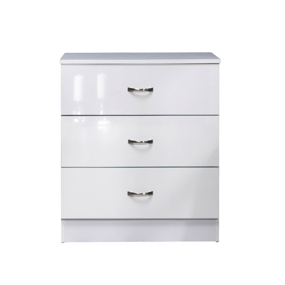chilton 3 drawer cabinet gloss white
