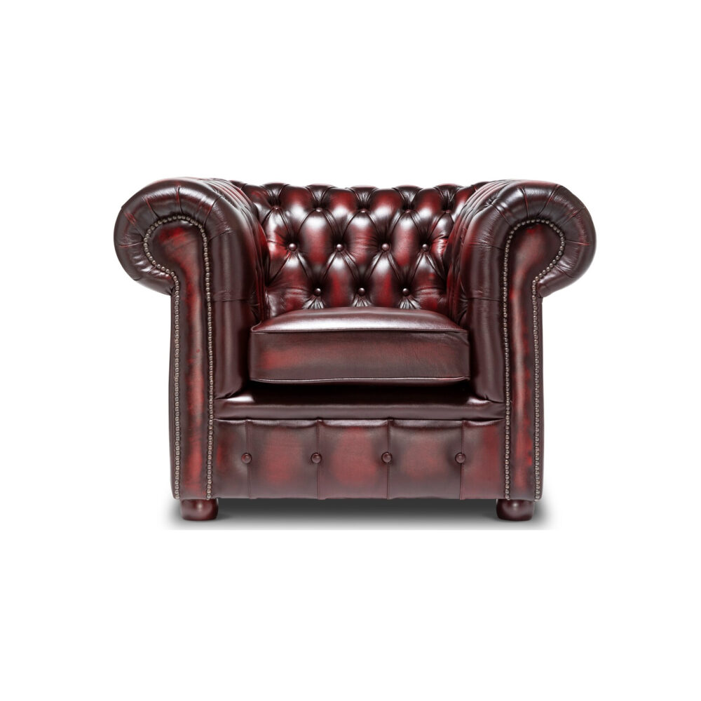chesterfield club chair oxblood red