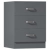 TUNIS MATT GREY 3 DRAWER