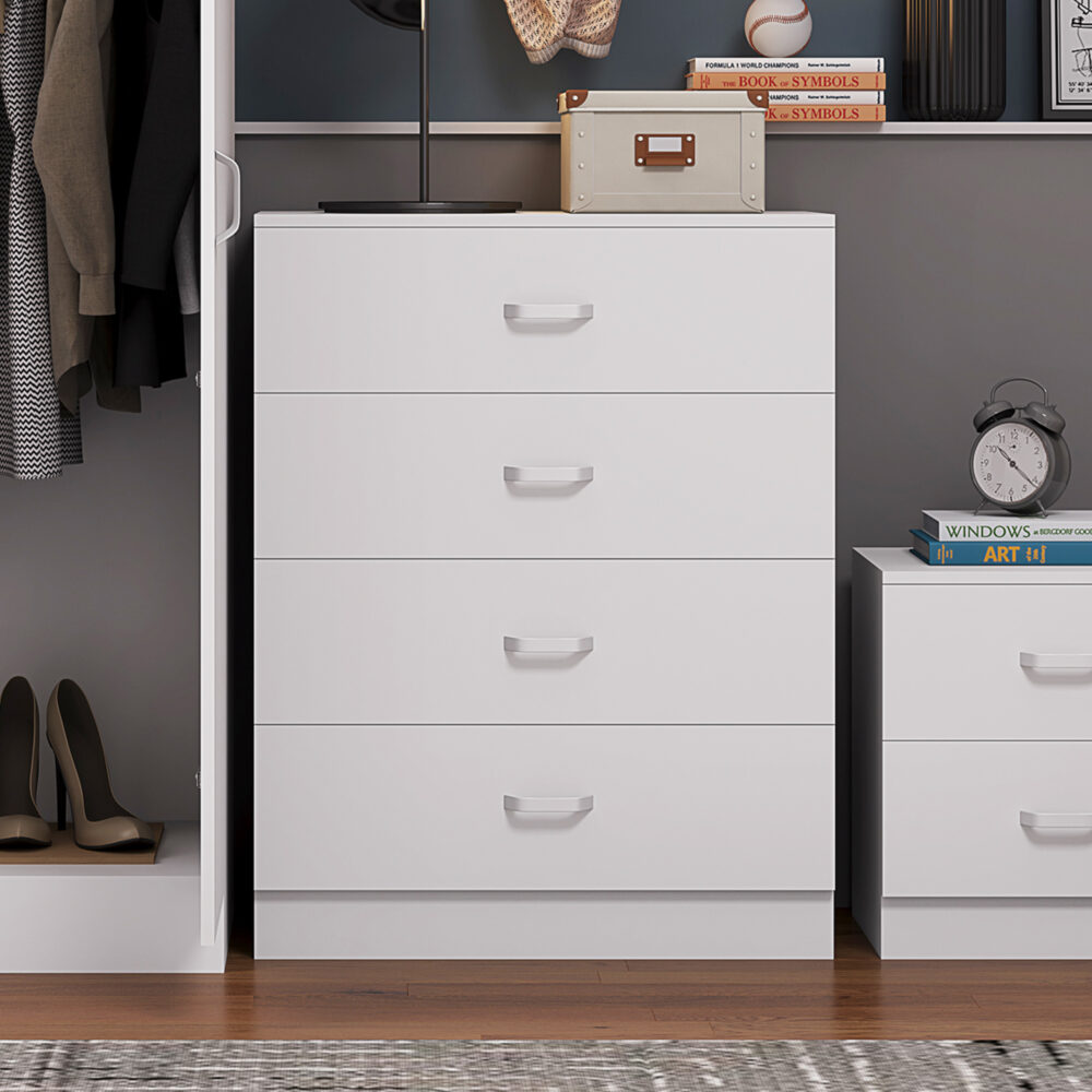 TUNIS MATT WHITE 4 DRAWER