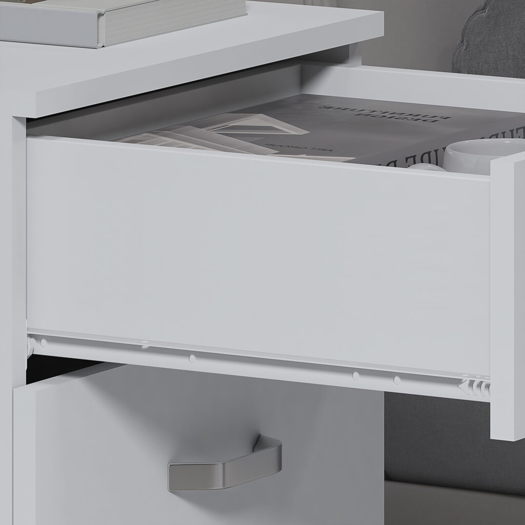 TUNIS MATT WHITE 3 DRAWER