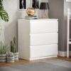 Carlton 3 Drawer Cabinet in Matt White