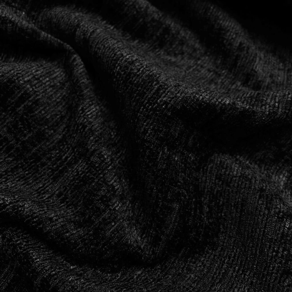 Dylan Chenille 3+2 Seater Fabric Sofa in Black