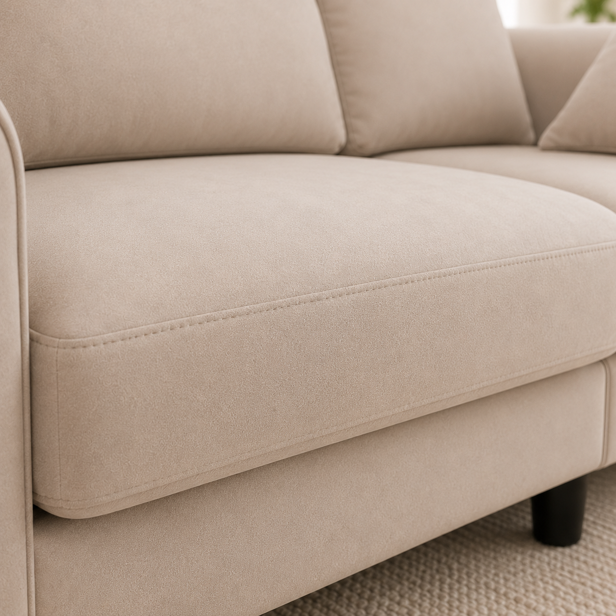 Genoa 2511 3+2 cushion beige Genoa Fabric 3+2 Seater Sofa in Beige