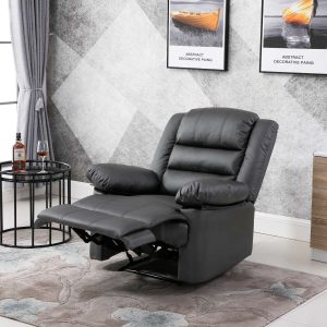 Alternative view of Lisbon Home Lounge Leather Manual Recliner Armchair in Grey