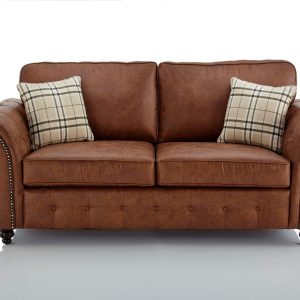 Oakland Suede Sofa 3+2 Seater Fabric Sofa in Tan Brown Oakland Suede Sofa 3+2 Seater Fabric Sofa in Tan Brown - Image 6