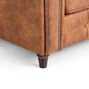 Oakland Suede 4-5 Seater Corner Sofa in Tan Brown Fabric Oakland Suede 4-5 Seater Corner Sofa in Tan Brown Fabric - Image 5