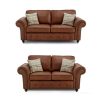 Oakland Suede Sofa 3+2 Seater Fabric Sofa in Tan Brown