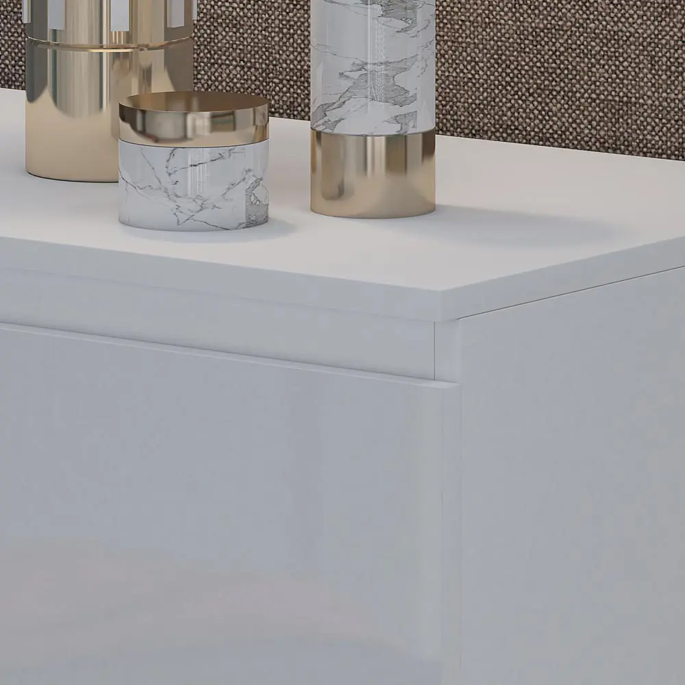 Carlton 5 Drawer Cabinet in Gloss White