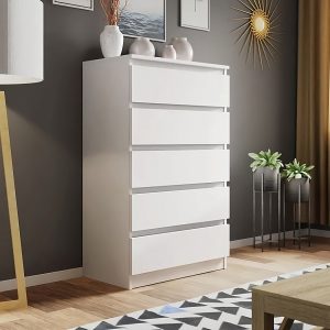 Alternative view of Carlton 5 Drawer Cabinet in Matt White