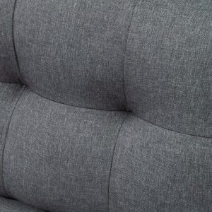 Luna Linen Fabric 3 Seater Convertible Sectional Sofa in Grey Luna Linen Fabric 3 Seater Convertible Sectional Sofa in Grey - Image 3