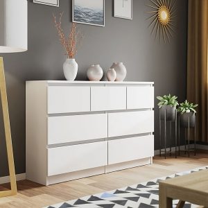 Alternative view of Carlton 7 Drawer Cabinet in Matt White