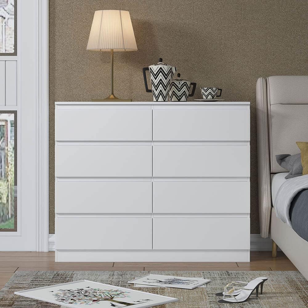 Carlton 8 Drawer Cabinet in Matt White