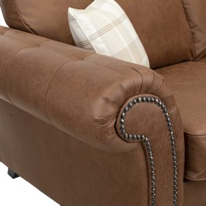 Oakland Suede 4-5 Seater Corner Sofa in Tan Brown Fabric Oakland Suede 4-5 Seater Corner Sofa in Tan Brown Fabric - Image 3