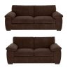 Amalfi Jumbo Cord Chocolate Sofa 3+2 Fabric Sofa in Chocolate