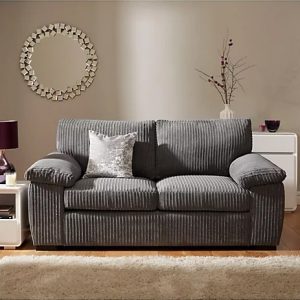 Alternative view of Amalfi Jumbo Cord Grey Sofa 3+2 Fabric Sofa in Grey