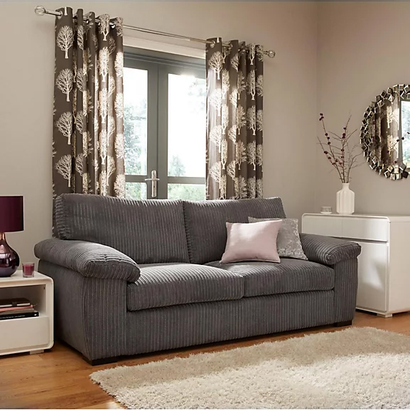 Amalfi Jumbo Cord Grey Sofa 3+2 Fabric Sofa in Grey Amalfi Jumbo Cord Grey Sofa 3+2 Fabric Sofa in Grey - Image 3