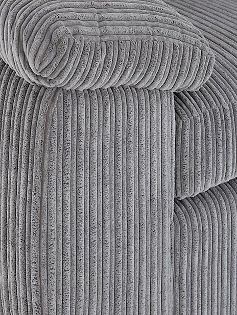 Amalfi Jumbo Cord Grey Sofa 3+2 Fabric Sofa in Grey