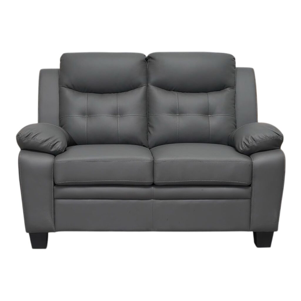 Aura Leather 3+2 Seater Sofa in Grey
