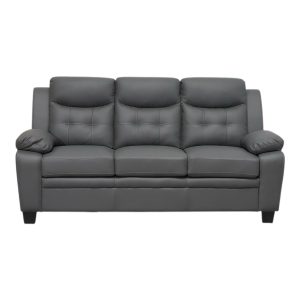 Alternative view of Aura Leather 3+2 Seater Sofa in Grey