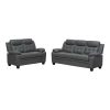 Aura Leather 3+2 Seater Sofa in Grey