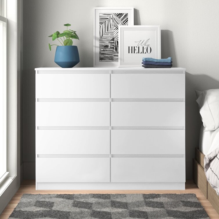 Carlton 8 Drawer Cabinet in Matt White