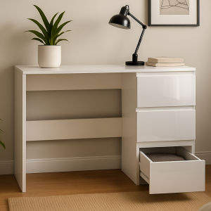 Alternative view of Carlton Dressing Table With 3 Drawers in Gloss White
