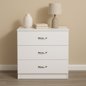 Chiswick 3 Drawer Cabinet in Gloss White