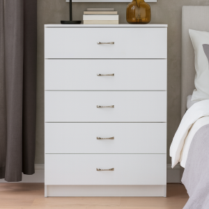Alternative view of Chiswick 5 Drawer Cabinet in Gloss White