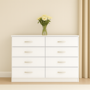 Chiswick 8 Drawer Cabinet in Gloss White