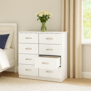 Chiswick 8 Drawer Cabinet in Gloss White - Image 3